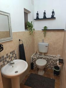 a bathroom with a sink and a toilet at Danlavie in Tyger Valley +25 photos