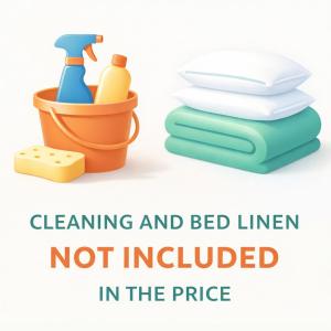 a picture of cleaning and bed linen not included in the price at Hällestrand Semesterby R19 in Strömstad