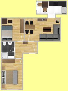 a floor plan of a small room with at WarneSonne in Warnemünde