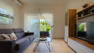 a living room with a couch and a tv at Villa MA by Villas Guide in Vodnjan