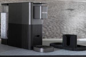 a coffee maker sitting on a counter next to at Villa Cua in Ercolano