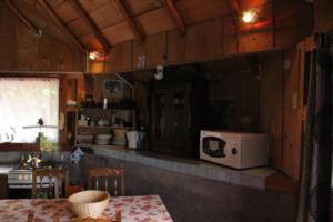 Köök või kööginurk majutusasutuses Cabañas Huilipan Gonzalez