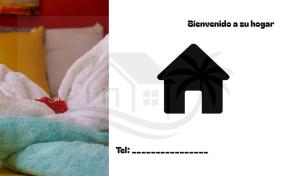 a collage of two pictures with a picture of a black object at Hogar flores in La Ceiba