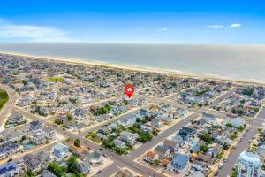 an aerial view of a large city next to the ocean at Between Tides 2BR Walk to Beach Unit C in Seaside Park +3 photos