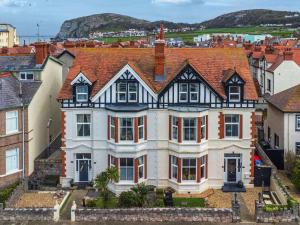 an aerial view of a large house at The Causeway in Llandudno