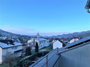 a view of a city from the roof of a house at Apartment Bienenfresser in Vogtsburg
