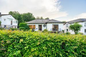 a house with a hedge in front of it at Schillings Häusken in Brilon