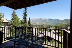 a balcony with a view of the mountains at East Rim - Unit C12 in Durango