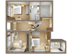 a rendering of a floor plan of a house at Haus Kropfa in Hippach