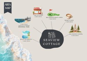 a map of savoy coffeeyards and the sea magic cafe laws at Architectural Treasure - Private Hot Tub in Sea Ranch