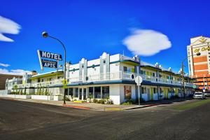 a hotel on the corner of a street at Downtowner Boutique Hotel in Las Vegas