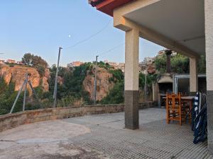 a building with a view of a mountain at Casa Chorreón in Letur
