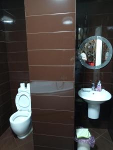 a bathroom with a toilet and a sink at 19 Rustaveli Ave in Batumi