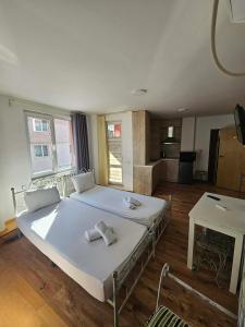 a large bedroom with a large bed in a room at Family Hotel Amor in Ruse