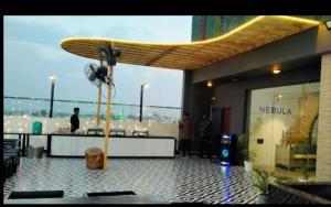 a view of a lobby of an airport with a microphone at HOTEL LAXMI RESIDENCy in Bikaner