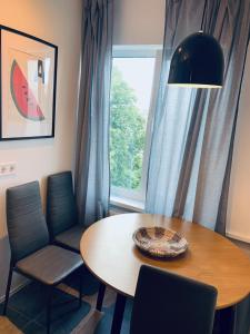 Ruang duduk di Linden apartment