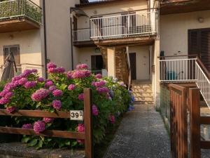 a bunch of flowers in front of a building at Casa Paloma Free Parking in Bolsena