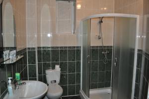Koupelna v ubytování Hotel Alfa