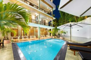 an image of a swimming pool in front of a house at Luminara Sky Lounge with Pool near Ahangama Beach in Ahangama