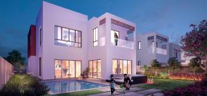 a rendering of a house with a swimming pool at Ali in Mawāliḩ