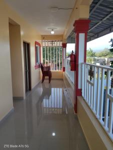 a view of the hallway of a house at Hotel los 4 Tesoros in Pedernales