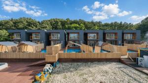 a building with a playground with a slide at Uljin 207 Mile Pool Villa in Uljin