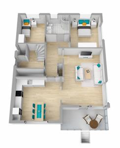 a rendering of a floor plan of a house at Apartment close to city center in Haugesund