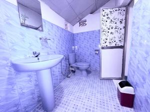 a bathroom with a sink and a toilet at Lake Classical Guest House in Kandy +70 photos