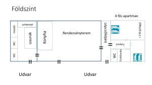 un diagrama esquemático de un laboratorio en Andora Vendégház, en Magyarbóly