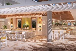 a rendering of a restaurant with tables and chairs at Royal Palm South Beach Miami, a Tribute Portfolio Resort in Miami Beach