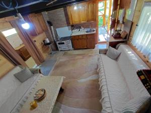 an aerial view of a living room with a couch at Beco's Place in Plav