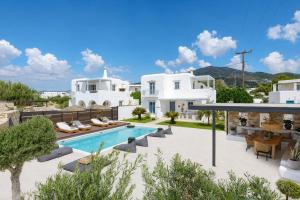 a view of a villa with a swimming pool at Villa Vanta in Drios