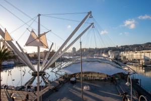 a view of a bridge over a body of water at U Genova in Genoa