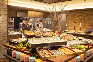 a buffet line with many different types of food at TAOYA Hakone in Hakone