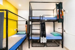 a bunk bed room with two bunk beds at Two Horses Hostel in Hoi An