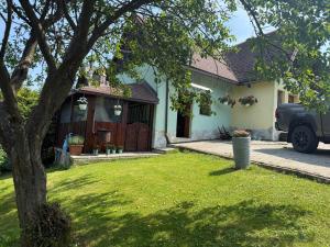 a house with a tree in the yard at Chatka Hanka in Terchová