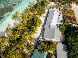 an overhead view of a beach with palm trees at Villa Argento in Rimbudu +11 photos