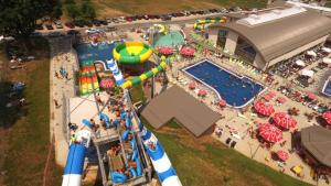 an aerial view of a carnival with a water park at Very good location in Hunedoara