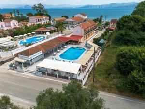 an aerial view of a resort with a swimming pool at Saint Peter Bay - Basic Room in Kavos