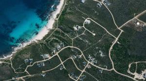 an overhead view of a road near the ocean at 401 Kingfisher in Gansbaai