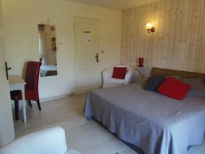 Ένα ή περισσότερα κρεβάτια σε δωμάτιο στο Chambre Du Panorama