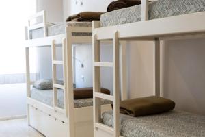 a bunk bed room with four bunk beds at Rethymno Youth Hostel in Rethymno