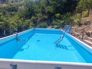 a swimming pool with a swing in the water at Il Rifugio Rosa in Anagni +23 photos