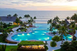 an aerial view of the pool at the excellence punta cana resort at Grand Velas Riviera Nayarit-All Inclusive in Nuevo Vallarta