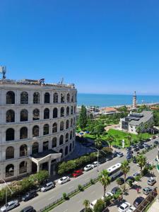 an aerial view of a building and the ocean at BATUMi SEA TOWERS SEA VIEW 15 G in Angisa