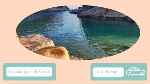 a picture of a lake and a picture of a bridge at Cool charming appartment in historic forcalquier in Forcalquier +8 photos