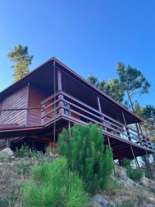 a house on top of a hill with trees at Pedra Douro in Fontelas