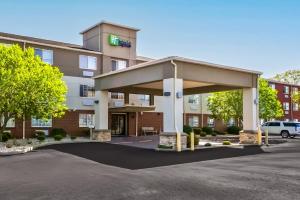 a rendering of a hotel with a parking lot at Holiday Inn Express Hotel & Suites Wabash by IHG in Wabash