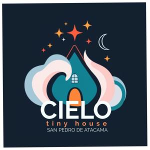a logo for a tiny house with a wave and stars at Cielo Tiny House in San Pedro de Atacama
