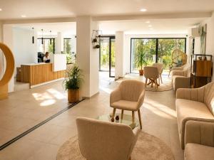 a lobby with chairs and a waiting room at Teracite in Varna City +65 photos